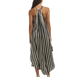 MULTI WEARING DRESS / STRIPED Navy Oyster