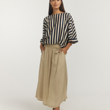 KIMONO/ navy oyster stripe