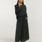 LONG SLEEVE STAPLE TOP / SAGE GREEN