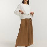 LONG SLEEVE STAPLE TOP / WHITE