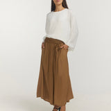 LONG SLEEVE STAPLE TOP / WHITE