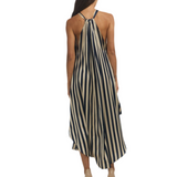 MULTI WEARING DRESS / STRIPED Navy Oyster