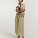 KIMONO/ navy oyster stripe