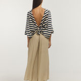 KIMONO/ navy oyster stripe
