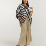 KIMONO/ navy oyster stripe