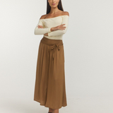 Off Shoulder Long Sleeve Top - Cream