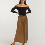 Off Shoulder Long Sleeve Top - Black