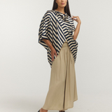KIMONO/ navy oyster stripe