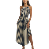 MULTI WEARING DRESS / STRIPED Navy Oyster