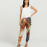 Slouchy Pants - Bright Marble Print