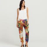 Slouchy Pants - Bright Marble Print