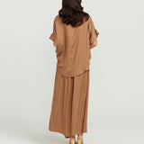 Round Neck Top - Tan