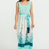 Maxi Dress - Aqua Lola Print
