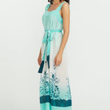Maxi Dress - Aqua Lola Print