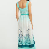 Maxi Dress - Aqua Lola Print