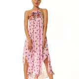 Multi Wearing Dress - Pink Vintage Print