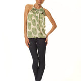 8 Way Top - Green Fan Print