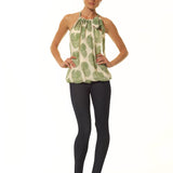 8 Way Top - Green Fan Print