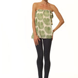 8 Way Top - Green Fan Print