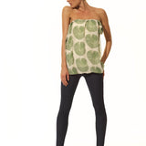 8 Way Top - Green Fan Print