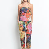 Strapless Maxi Jumpsuit - Bright Marble