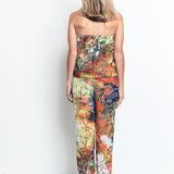 Strapless Maxi Jumpsuit - Bright Marble