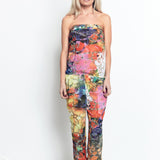 Strapless Maxi Jumpsuit - Bright Marble