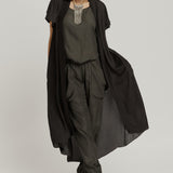 Jacket Kimono with Belle sleeves - Black