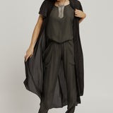 Jacket Kimono with Belle sleeves - Black