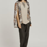 Jacket Cape - Batik Print Dark