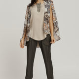 Jacket Cape - Batik Print Dark