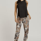 Tank with Draping Back - Black