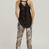 Tank with Draping Back - Black