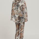 Jacket Cape - Batik Print Dark