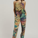Strapless Maxi Jumpsuit - Vivid Print
