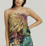 Strapless Maxi Jumpsuit - Vivid Print