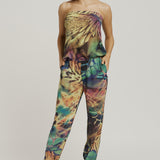 Strapless Maxi Jumpsuit - Vivid Print