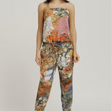 Strapless Maxi Jumpsuit - Bright Marble