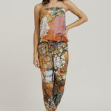 Strapless Maxi Jumpsuit - Bright Marble