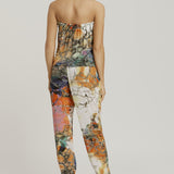 Strapless Maxi Jumpsuit - Bright Marble