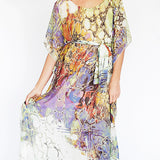 Maxi Kaftan - Purple Marble