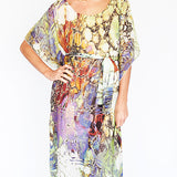 Maxi Kaftan - Purple Marble