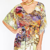 Short Kaftan - Purple Marble