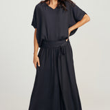 Maternity V Neck Top - Navy