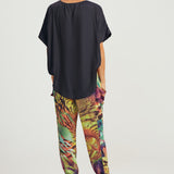 Round Neck Top - Navy