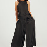 Tank with Draping Back - Black