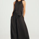 Tank with Draping Back - Black