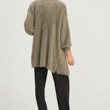 Mid Length Fluffy Cardigan - Khaki