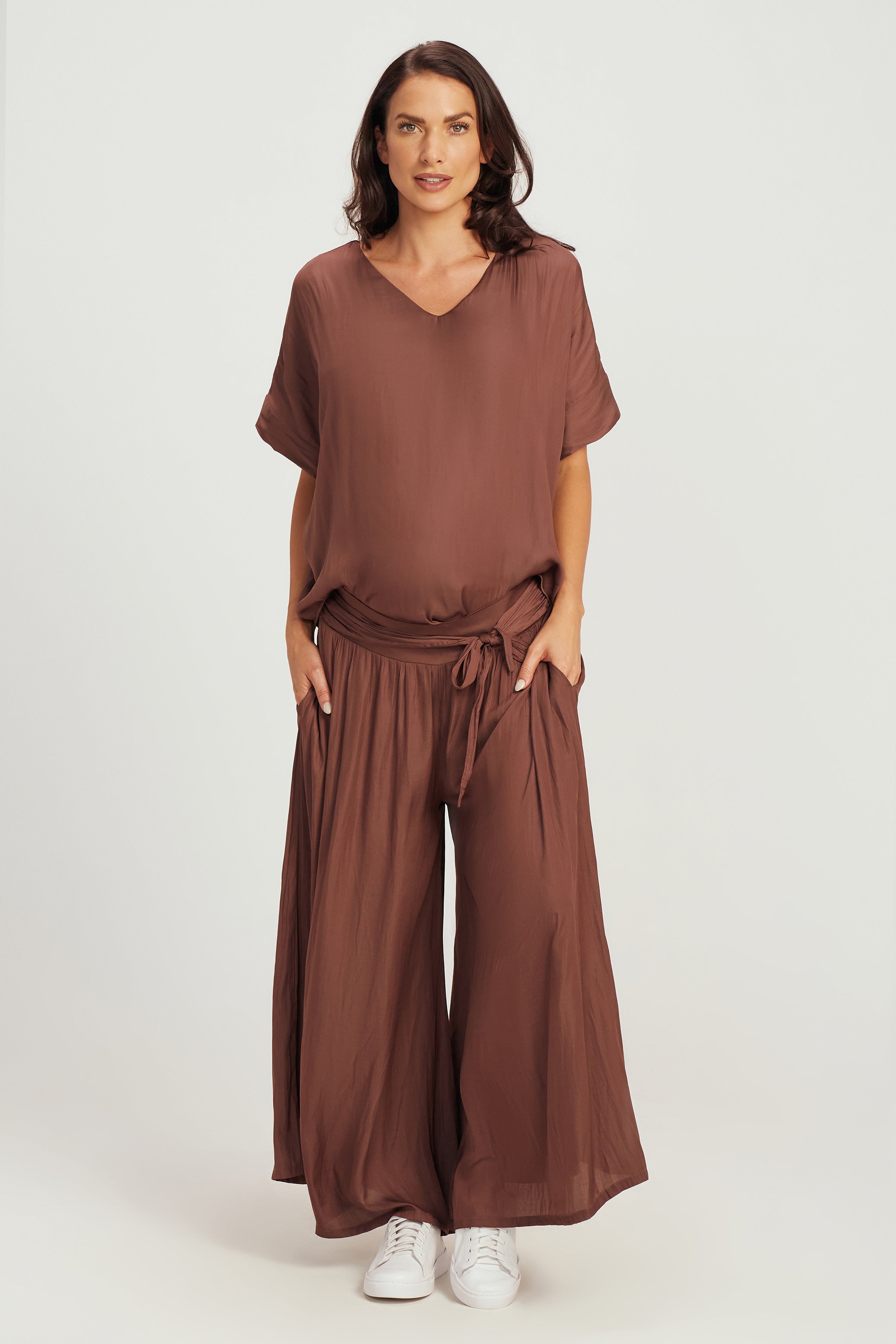 Skirt Pants - Chocolate Plum