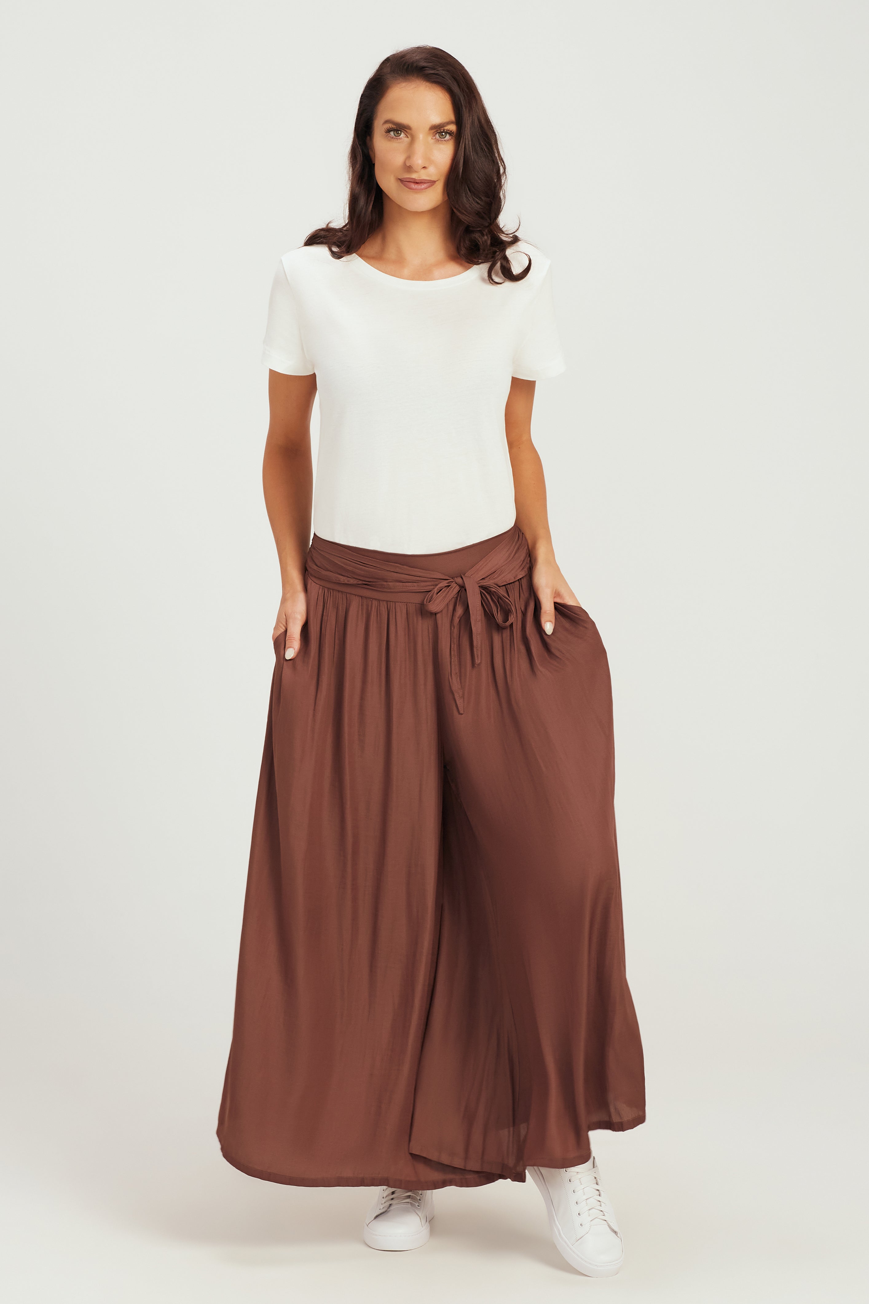 Skirt Pants - Chocolate Plum